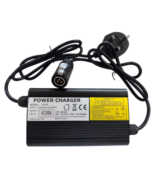 SUR-RON 60V (67.2V) 5A Replacement charger for Surron Light Bee 3 Pin NEW 🇬🇧